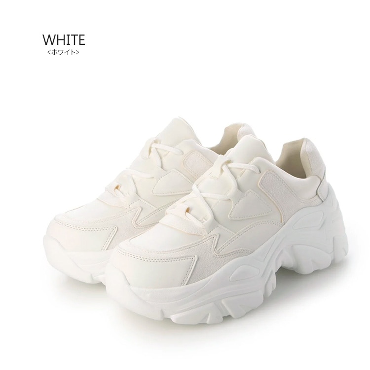 厚底 スニーカー 軽量 6cmヒール 2025新作 ボリューム メタリック レースアップ  フラット ひも靴 5481