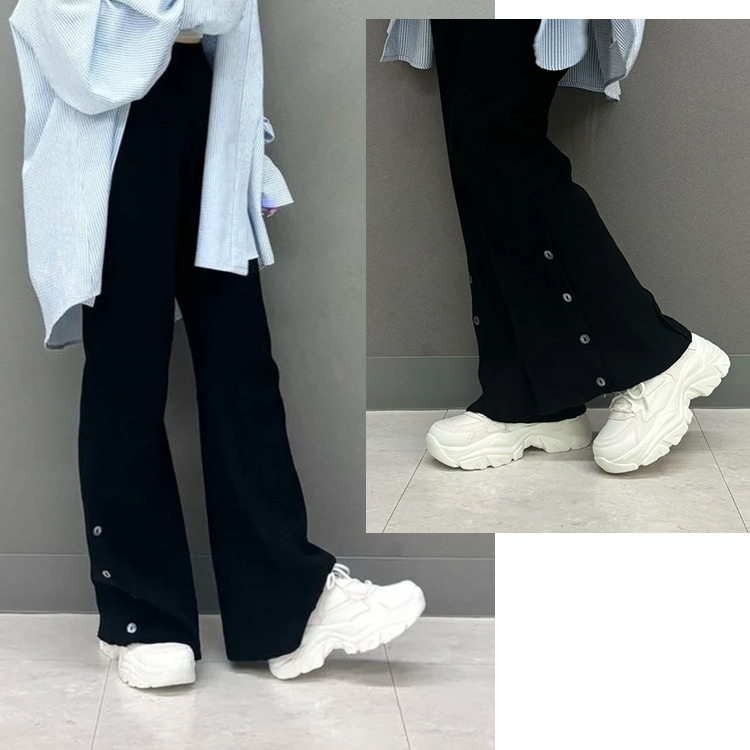 厚底 スニーカー 軽量 6cmヒール 2025新作 ボリューム メタリック レースアップ  フラット ひも靴 5481