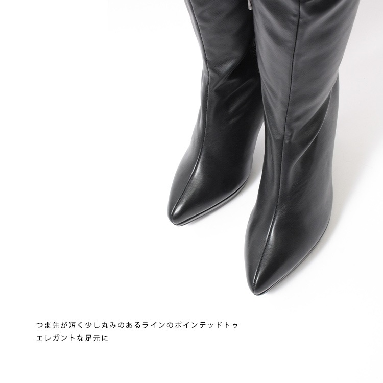 ニーハイブーツ ストレッチブーツ ハイヒール 10cmヒール ポインテッドトゥ プラットフォーム ピンヒール ホワイト ブラック 3044