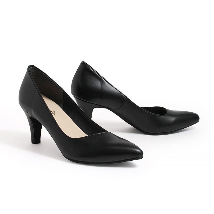 パンプス ヒール7cm 日本製 ハイヒール 2025新作 アーモンドトゥ 斜め