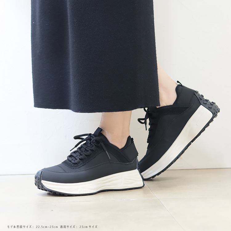 スニーカー レザー 本革 厚底 ひも靴 レースアップ ライトクッションスニーカー 2026新作 白 黒 2300