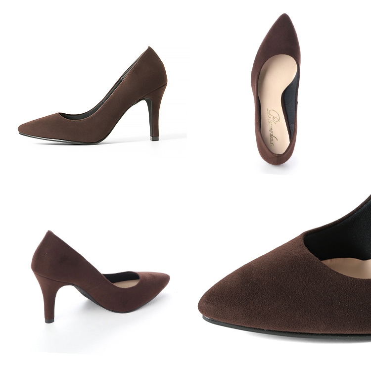 【SALE】 日本製 パンプス ハイヒール ポインテッドトゥ ヒール8cm スエード フォーマル 通勤 走れる リクルート オフィス 仕事 ピンヒール プラチナドゥ Platino deux 780