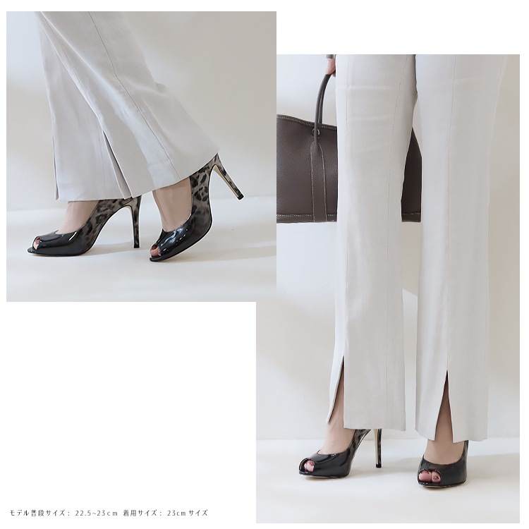 【WEB限定】 COMEX パンプス 9cmヒール ハイヒール 2026新作 オープントゥ 日本製 本革 グラデーション エナメル コメックス 65705