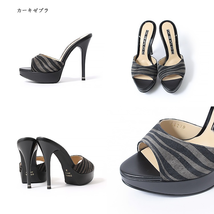 【関税込み】Blumarine ブラック Aura ヒールサンダル SALE】 コメックス ミュール ピンヒール オープントゥ サンダル
