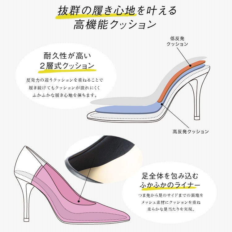 パンプス ヒール7cm 日本製 2025新作 太ヒール アーモンドトゥ プレーン ハイヒール ブラック プラチナドゥ 700