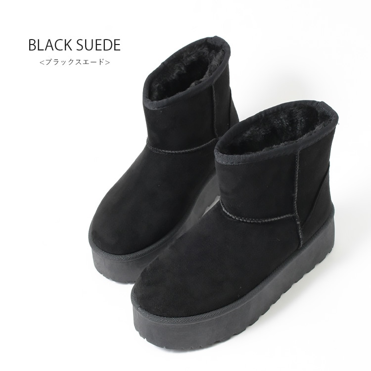 【アウトレット】【SALE】 ブーツ ショートブーツ フラット ファー ペタンコ 厚底ムートンブーツ シンプル 6006
