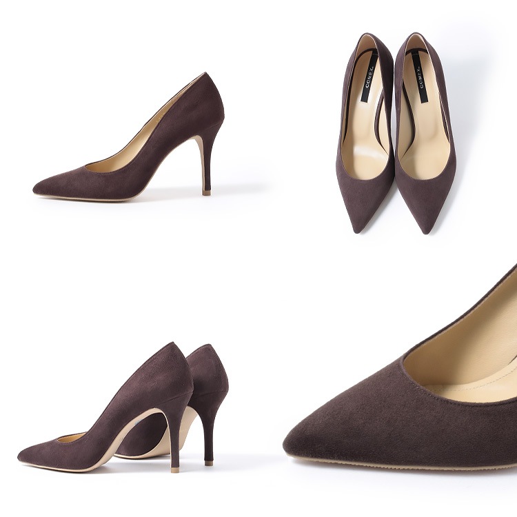 【WEB限定】【SALE】COMEX パンプス 9cmヒール ハイヒール 2025新作 アーモンドトゥ 日本製 本革 スエード ピンヒール コメックス 65733