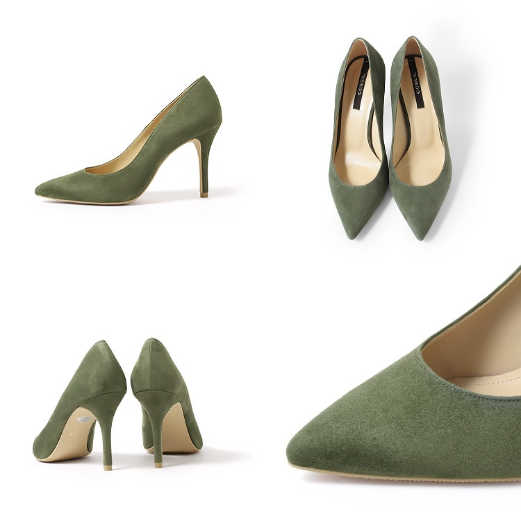 【WEB限定】【SALE】COMEX パンプス 9cmヒール ハイヒール 2025新作 アーモンドトゥ 日本製 本革 スエード ピンヒール コメックス 65733