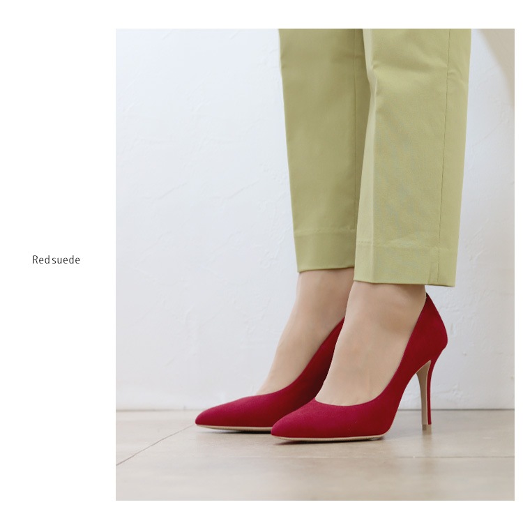 【WEB限定】【SALE】COMEX パンプス 9cmヒール ハイヒール 2025新作 アーモンドトゥ 日本製 本革 スエード ピンヒール コメックス 65733