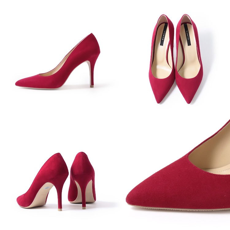 【WEB限定】【SALE】COMEX パンプス 9cmヒール ハイヒール 2025新作 アーモンドトゥ 日本製 本革 スエード ピンヒール コメックス 65733