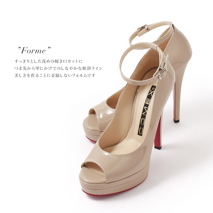 COMEX パンプス ハイヒール オープントゥ ヒール9cm コメックス