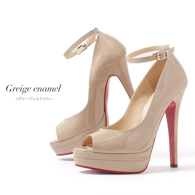 COMEX オープントゥ パンプス ハイヒール アンクルストラップ 2025新作 本革 厚底 日本製 ヒール14cm コメックス 5738