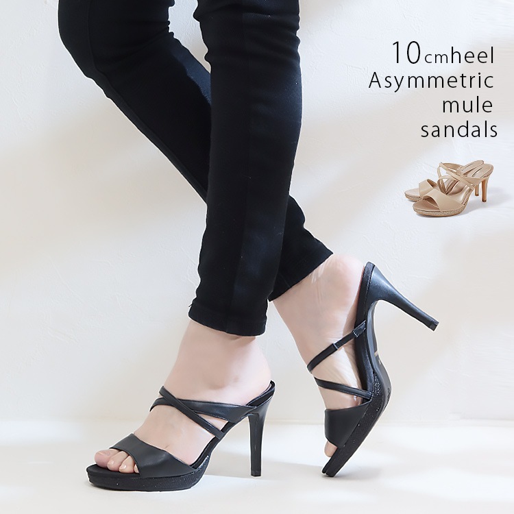 【SALE】 ミュール ハイヒール ストラップ ピンヒール クライム 2159