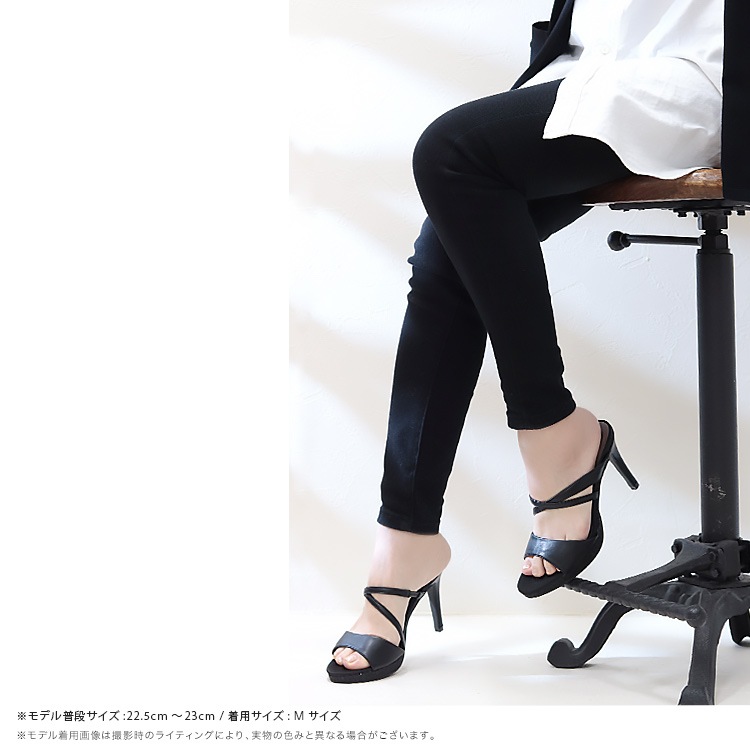 【SALE】 ミュール ハイヒール ストラップ ピンヒール クライム 2159