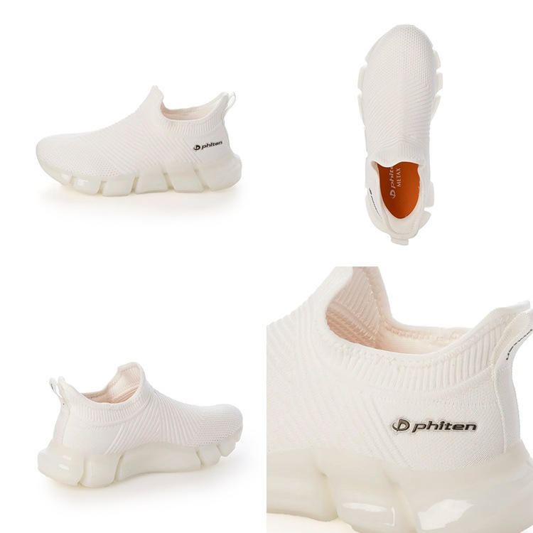 ファイテン phiten スリップオンスニーカー 2025新作 軽量 スリッポン 厚底 レディース メンズ メタックス 004