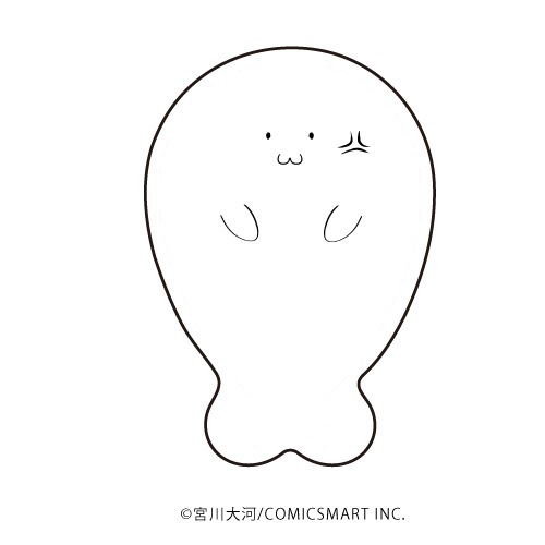 ダイカットクッションS「多数欠」01/ゴマ太郎(描き下ろし)