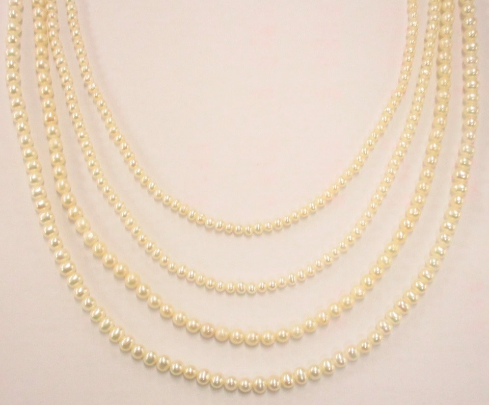 ネックレス材料淡水パール 4.5〜5.0 40cm