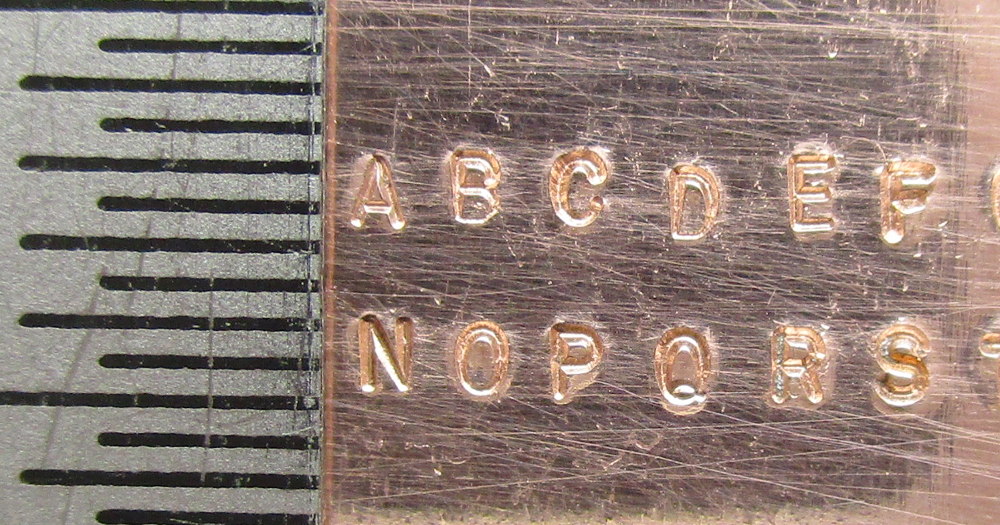 英字 26本セット 曲 刻印 size 1.0mm アルファベット リング 指輪  