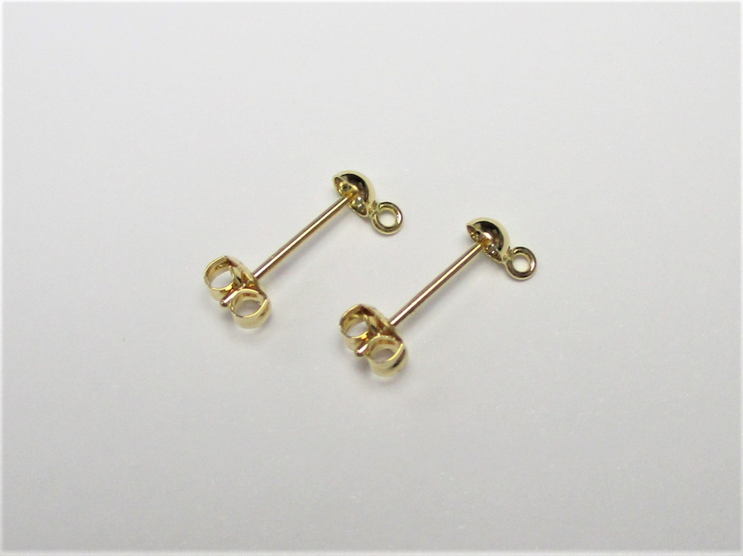 3－13 K18 ピアス ブラM （1ペア）｜彫金工具販売のコモキン