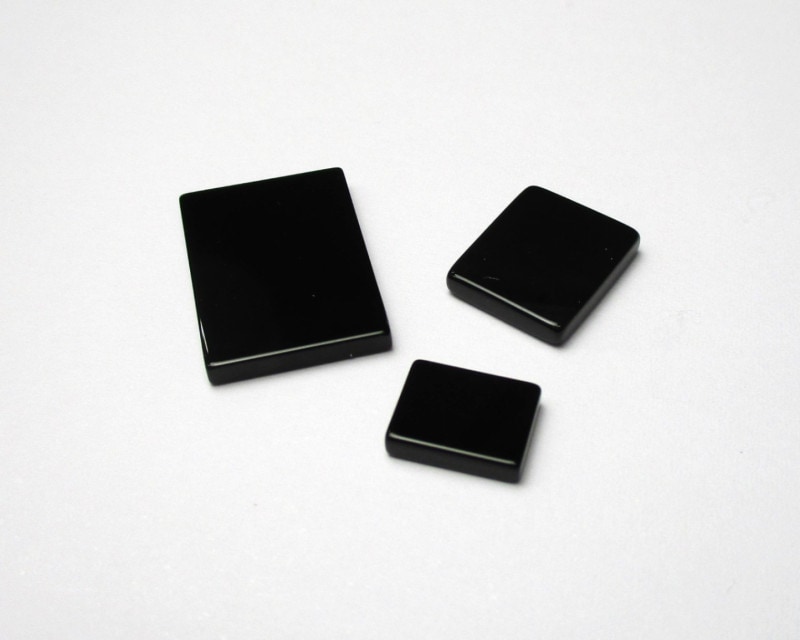 S453 オニキス・角板 13×18□｜彫金工具販売のコモキン