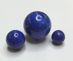 ラピスラズリ　丸玉　72mm S217 ラピスラズリ 丸玉 （片穴） 2mm｜彫金工具販売のコモキン