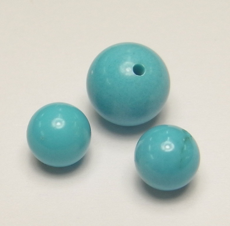 S219 トルコ石 丸玉 （片穴） 3mm｜彫金工具販売のコモキン