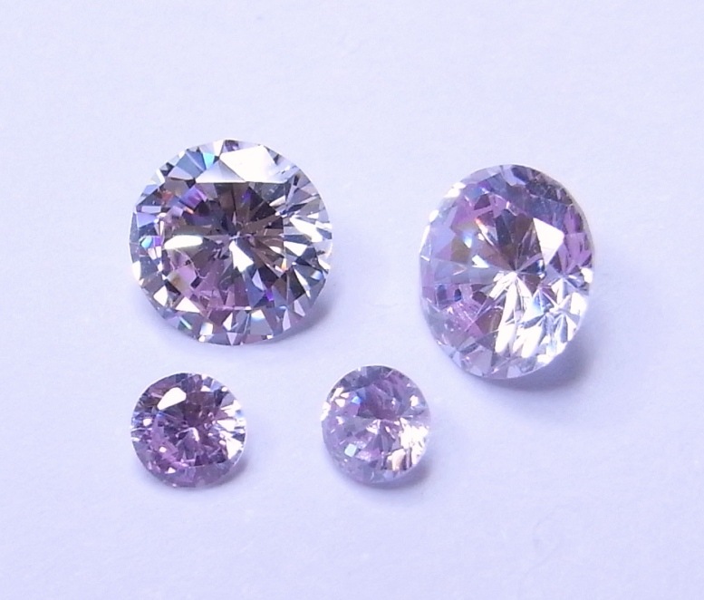 S04 カラーキュービックジルコニア ラベンダー 4．5mm｜彫金工具