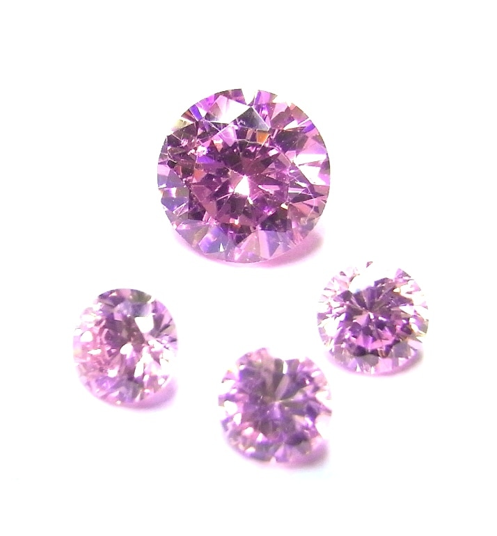 S03 カラーキュービックジルコニア ピンク 1．5～3．0mm｜彫金