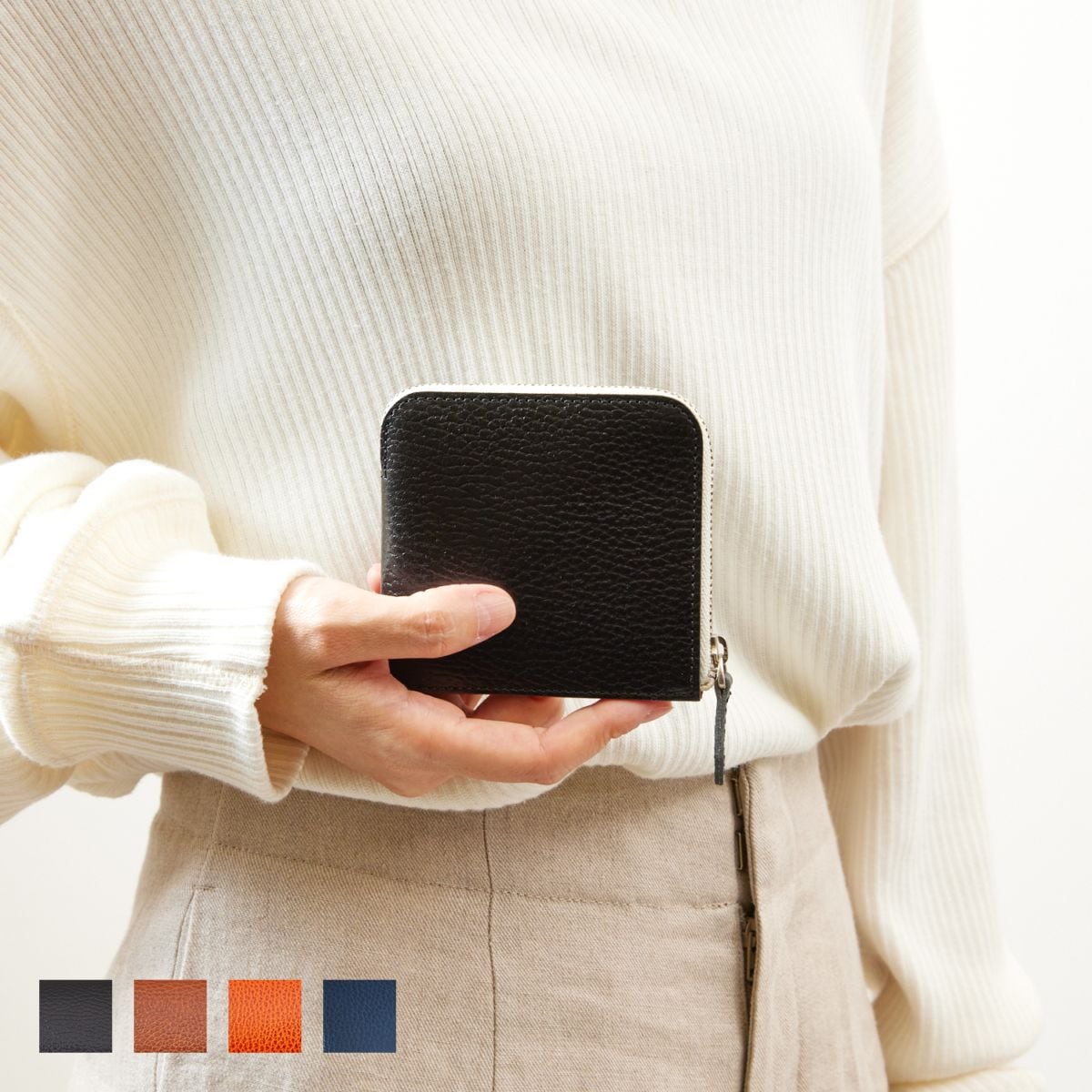 薄さと収納力を追求した大きく開くL字ファスナー財布 Slim-002dl / Dollaro