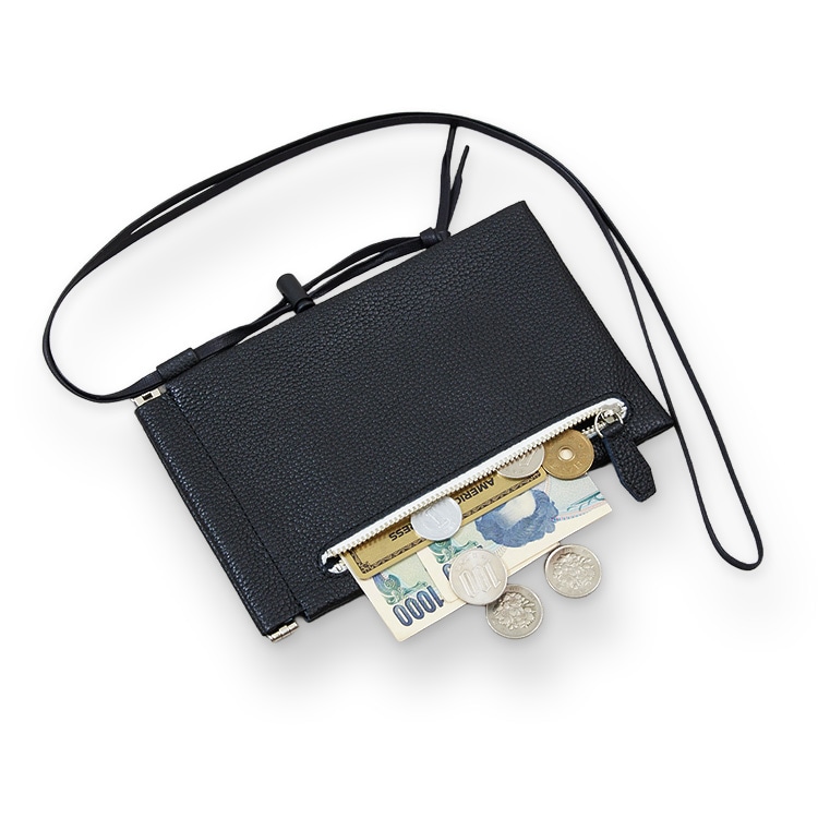 NECK WALLET / MARKET LEATHER