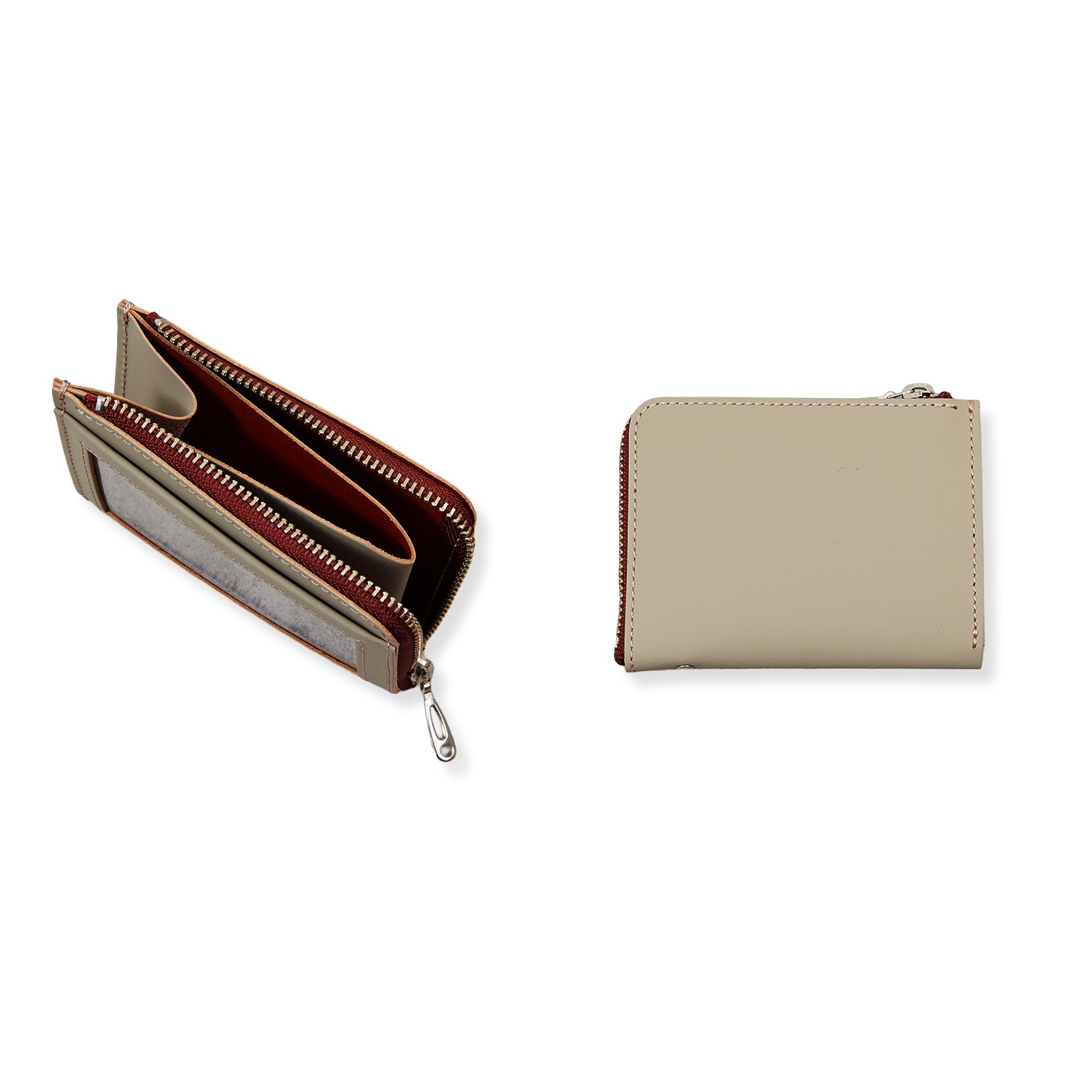 COMPACT WALLET / RUBBER TOUCH LEATHER