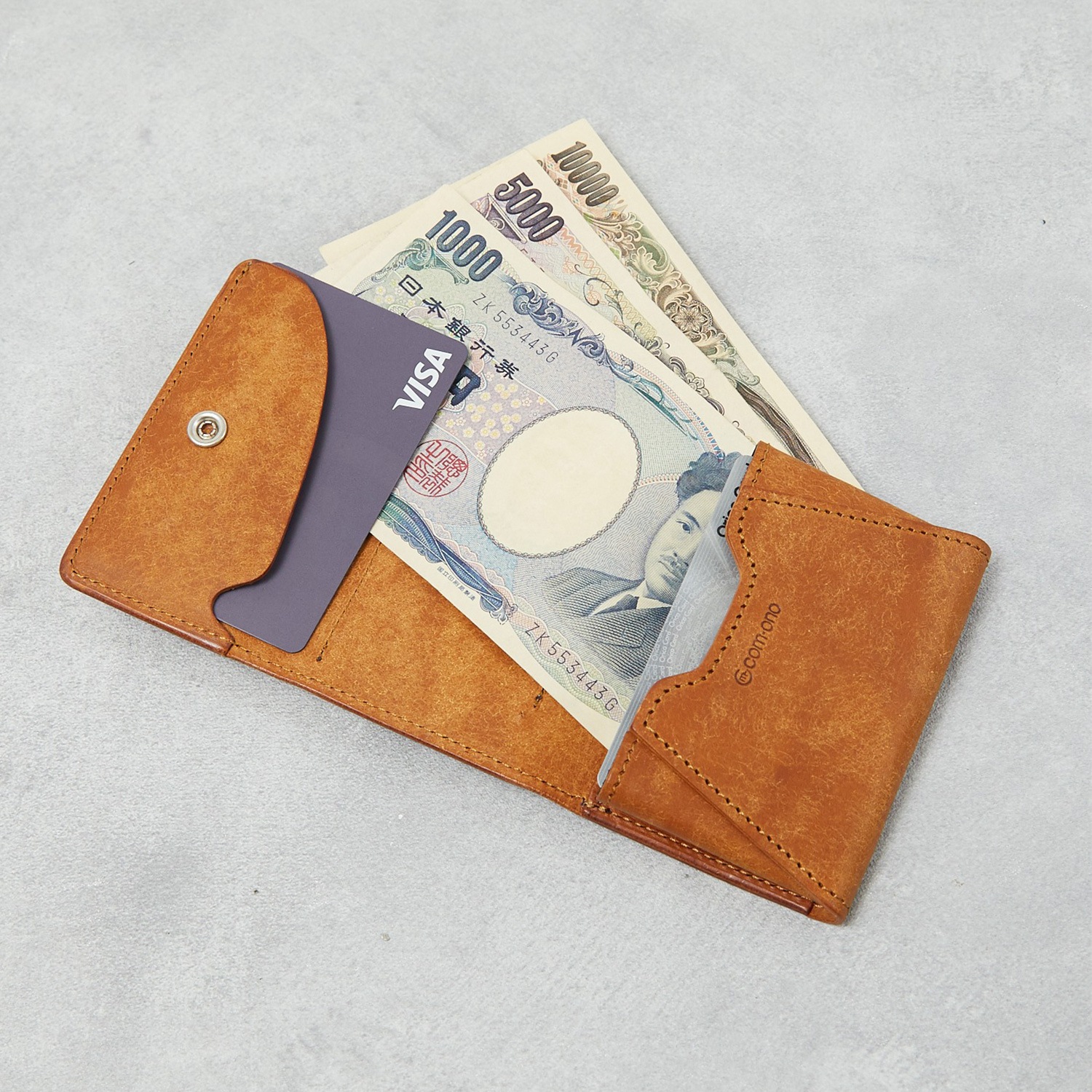 お札を折らずに収納可能　プエブロレザーを使用した小さい財布　Tiny-008pb / Pueblo