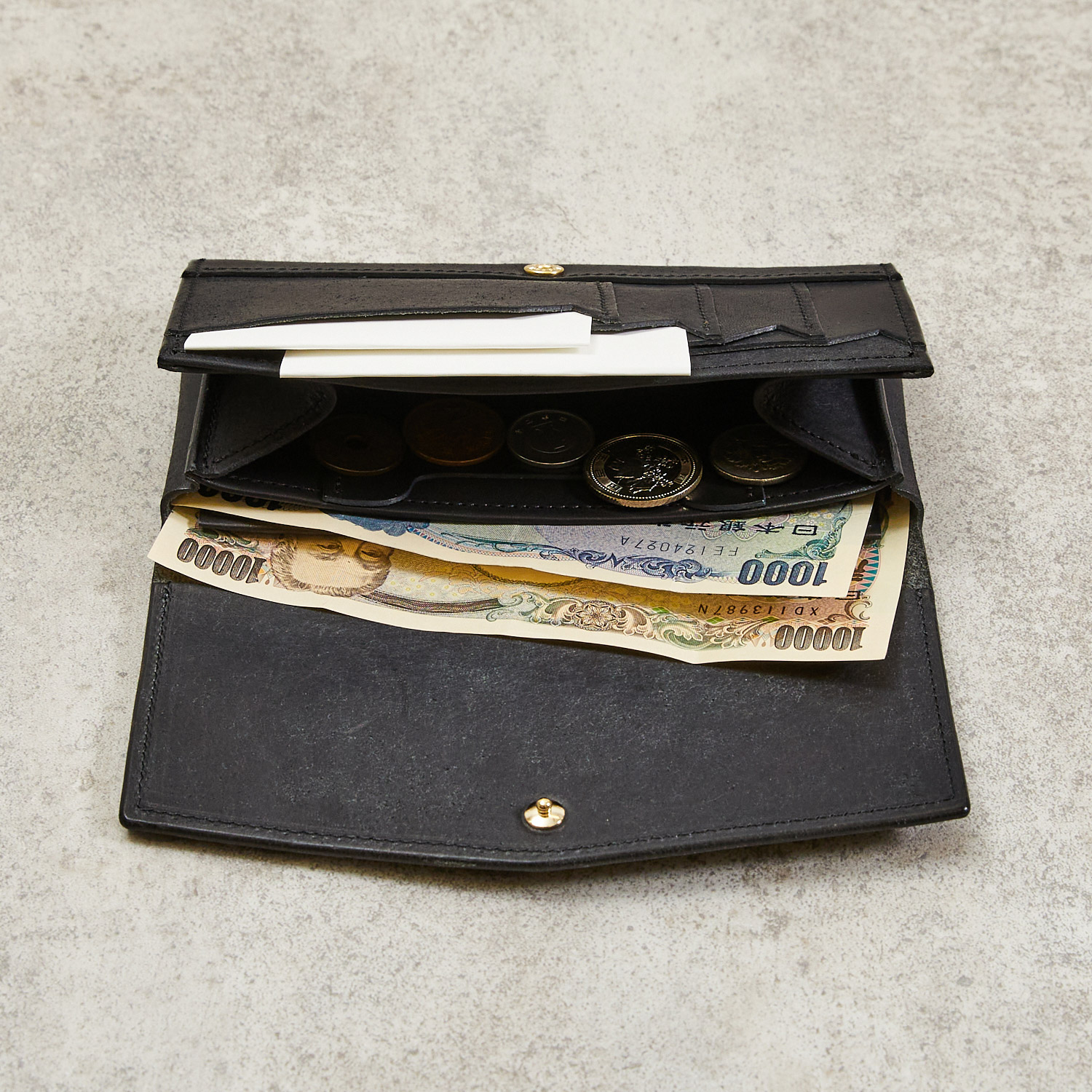 プエブロレザーを使用した小さい長財布　ほぼ一万円札サイズ　Slim-008pb / Pueblo