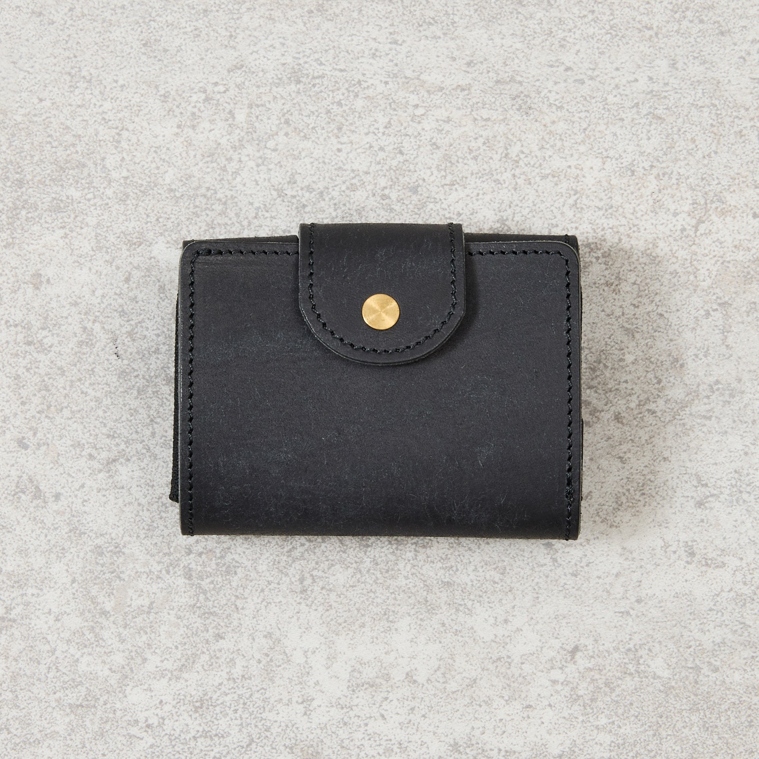 プエブロレザーを使用したお札を折らずに収納できる極小サイズの三つ折りミニ財布 Tiny-002pb / Pueblo