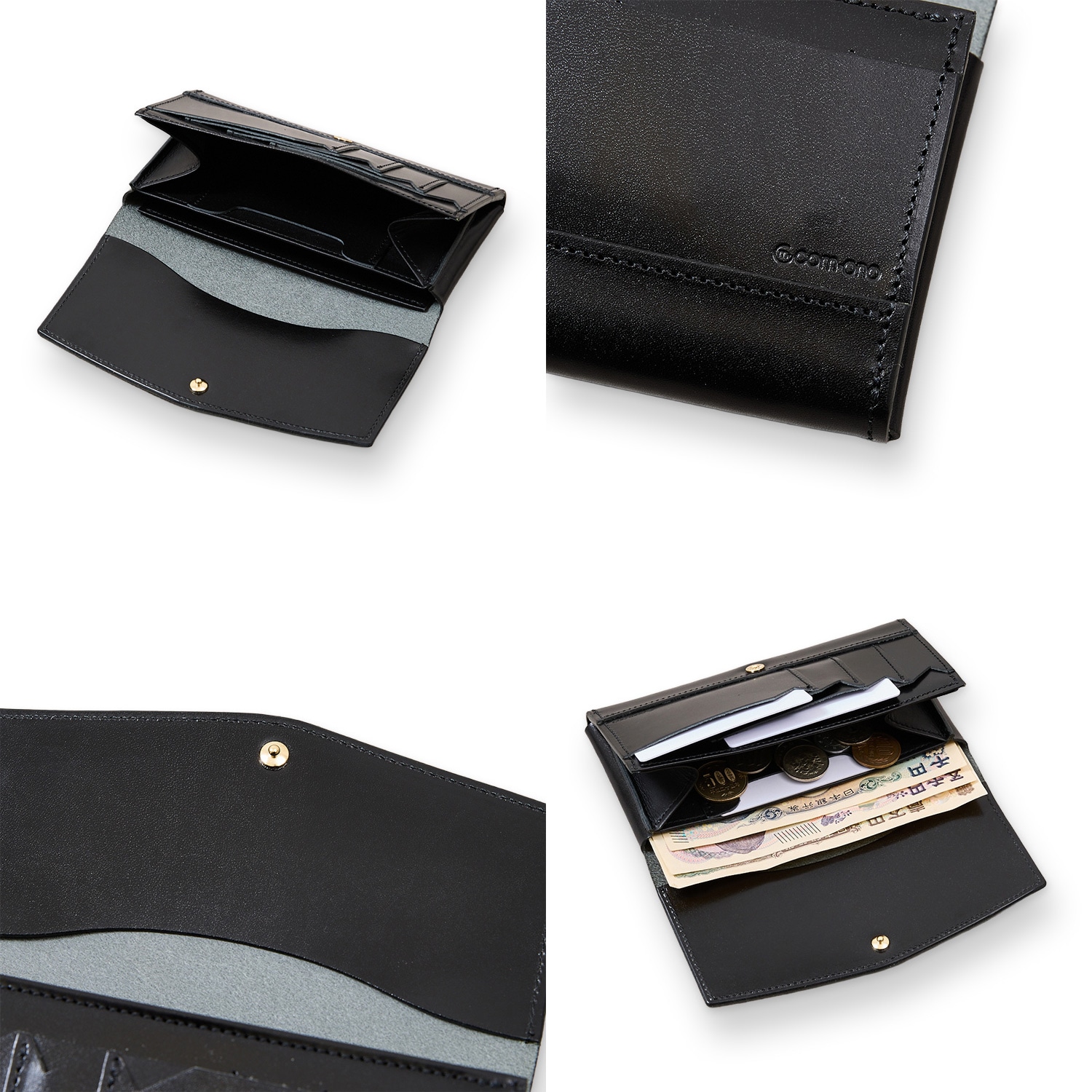 お札を折らずに収納、ほぼ一万円札サイズの小さい長財布｜サドルプルアップレザー｜SLIM-008spu