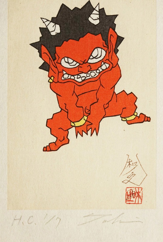 瀧下和之 コカコーラ　絵画 瀧下和之 桃太郎鬼 コカコーラ50周年コラボ絵