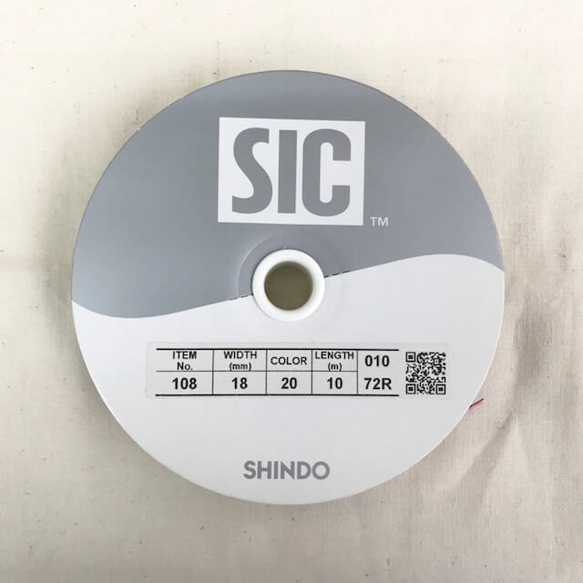 S.I.C. SIC-108 片面別珍リボン 50mm C/#74 スモークブラウン 1