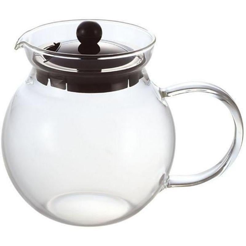 イワキ(iwaki) 耐熱ガラス ティーポット ジャンピングティーポット ブラック 640ml K894T-BK|ティー・コーヒー用品|キッチン