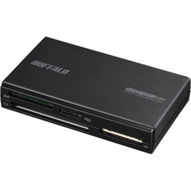 バッファロー(BUFFALO) UHS-II対応 USB3.0 マルチカードリーダー(ブラック) BSCR700U3BK|増設メモリー・フラッシュメモリー|エレクトロニクス