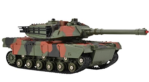 童友社 RCバトルタンクジュニア エイブラムス型 27MHz 赤外線バトルシステム搭載 電動ラジオコントロール 14423|電動ラジコン|おもちゃ・ホビー
