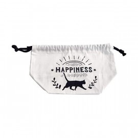 大西賢製販 ランチバッグ HAPPINESS/ホワイト 27.4×11.4×15.6cm AJX-801【アウトレット】【北海道沖縄離島は配送不可】|キッチン用品|アウトレット