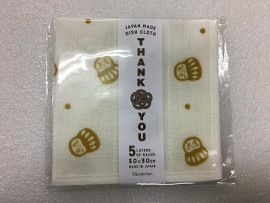 ニコット だるま5重 かや生地布巾GD IV-0228【アウトレット】 【北海道沖縄離島は配送不可】|キッチン用品|アウトレット