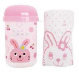 RUB A DUB DUB(ラブアダブダブ) お弁当グッズ おしぼりケース ピンク ウサギ 30797【アウトレット】 【北海道沖縄離島は配送不可】|キッズ・ベビー|アウトレット