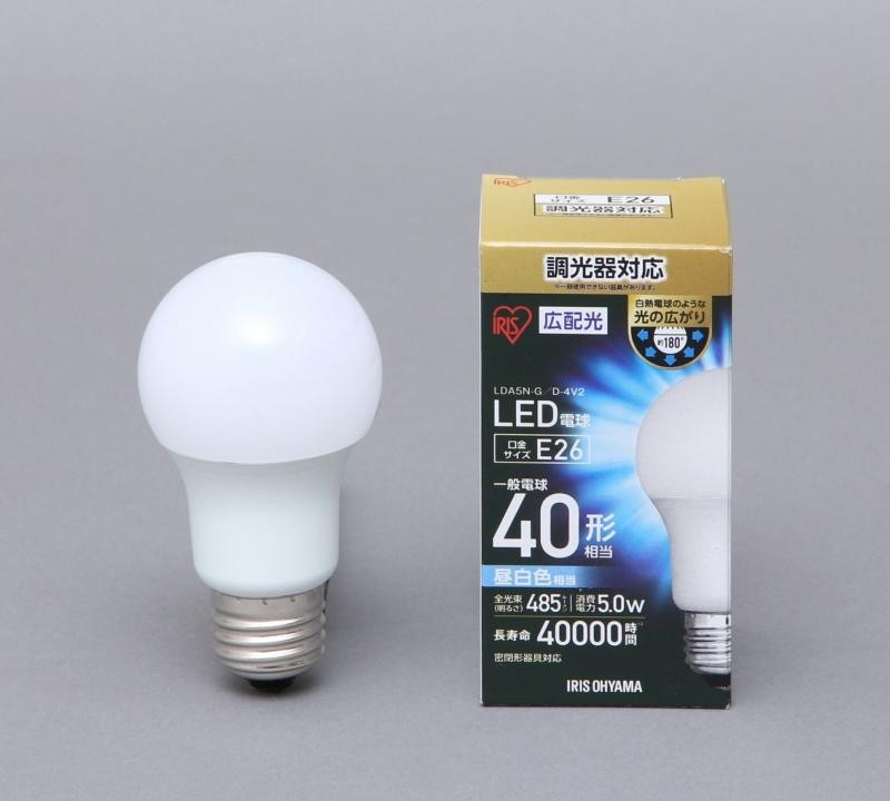 アイリスオーヤマ LED電球 E26口金 広配光 調光 昼白色 40形相当(485lm) LDA5N-G-E26/D-4V2 【お取り寄せ品】 | テーマ別,アイリスオーヤマ | | ハウズオンライン アプライドグループ アイリスオーヤマ LED電球 E26口金 広配光 調光 昼白色 40形相当(485lm) LDA5N-G-E26/D-4V2 【お取り寄せ品】 | テーマ別,アイリスオーヤマ | | ハウズオンライン アプライドグループ