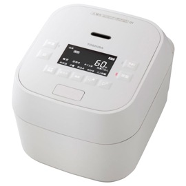 東芝 TOSHIBA 真空圧力IH 炊飯器 RC-10MGW(W) グランホワイト 5.5合炊き 炎匠炊き JAN:4904530125782 【北海道・沖縄・離島は送料別途】-NA-|キッチン家電|