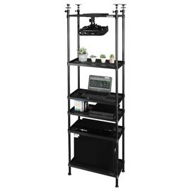 Bauhutte バウヒュッテ ブラック 幅60×奥行30×高さ221?271cm 天吊プロジェクターラック BHP-2400-BK 【代引・日時指定・キャンセル不可・北海道沖縄離島配送不可】 -メー