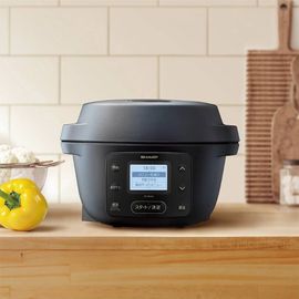 SHARP シャープ ヘルシオ ホットクック 1.6L 2〜4人分 KN-MN16H-B ブラック 自動調理鍋 JAN:4550556160209 【北海道沖縄離島は送料別途】-NA-|キッチン家電|