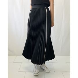 Pauline bleu ポリーヌブロー サイドラインプリーツスカート 85946 ブラック 【代引き支払い不可】【店舗受取送料無料】-HW- |Pauline bleu ポリーヌブロー|ファッション