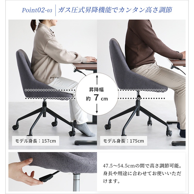 �Ծ� Office Chair -puff- ���ե��������� �ǥ��������� �ػ� CH-3817DGY ���������졼 ��Ω�� ��������������ꡦ����󥻥��Բġ��̳�ƻ����Υ�������Բġ�-FK-