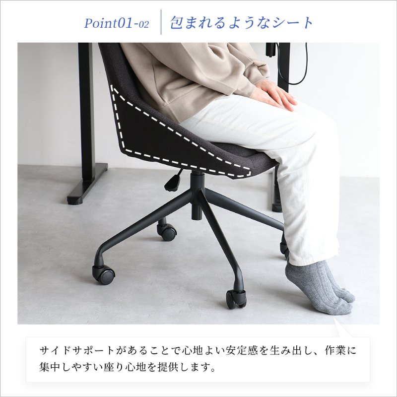 �Ծ� Office Chair -puff- ���ե��������� �ǥ��������� �ػ� CH-3817DGY ���������졼 ��Ω�� ��������������ꡦ����󥻥��Բġ��̳�ƻ����Υ�������Բġ�-FK-